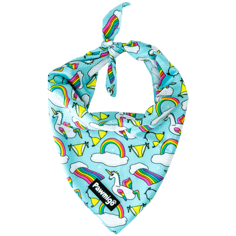 Pool party floatie themed dog cooling bandana