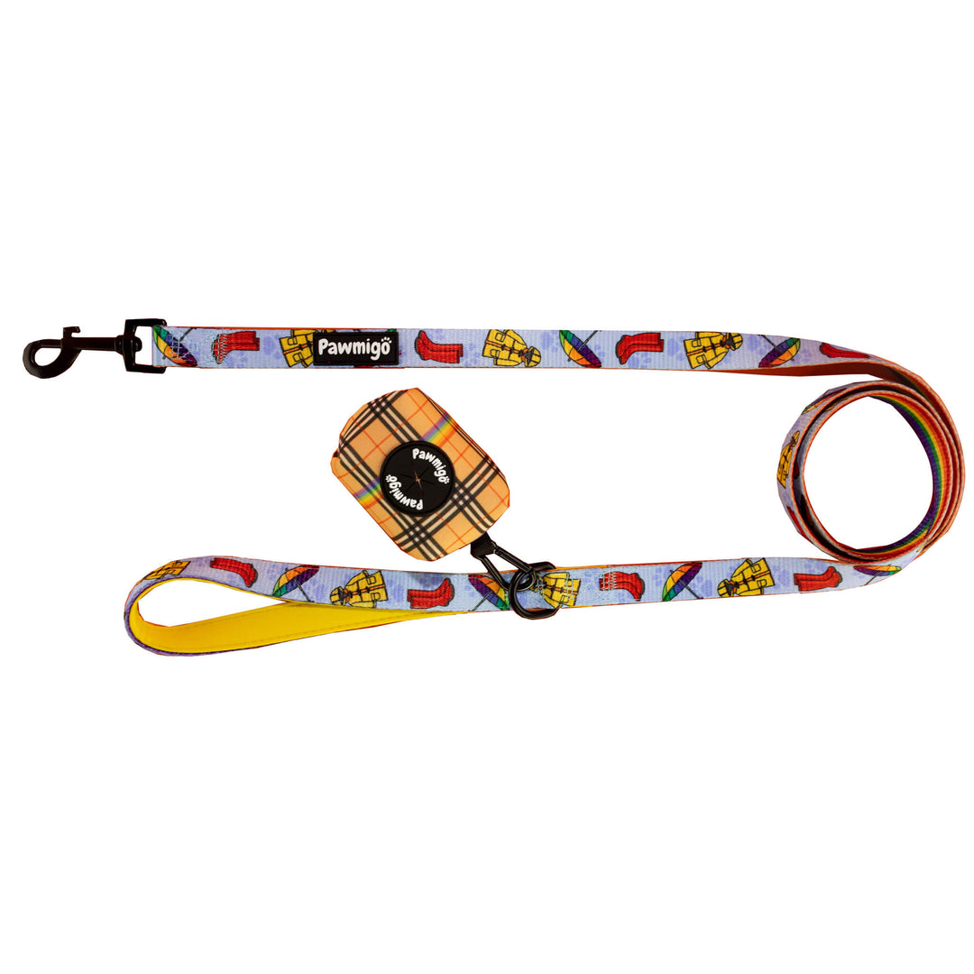 Rainbow Plaid Leash Kit by Pawmigo