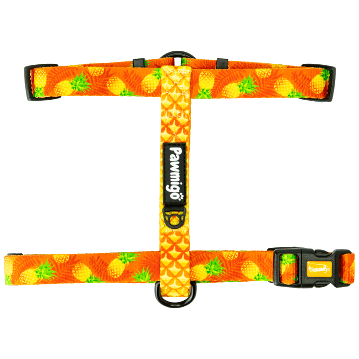 Pineapple print adjustable dog strap harness